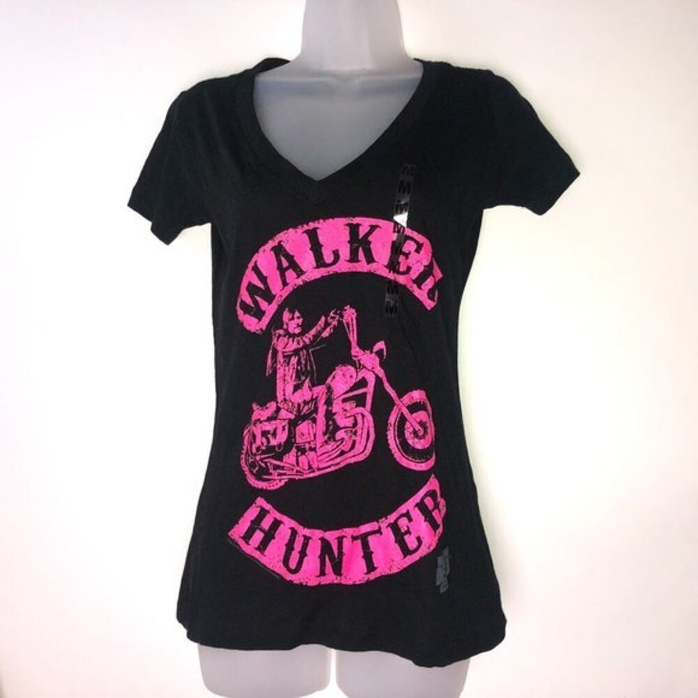 Walker Hunter Black Bikercore T-shirt Medium NWT
